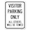 Signmission Visitor Parking All Others Towed Heavy-Gauge Alum Rust Proof Parking Sign, 18" x 24", A-1824-22730 A-1824-22730 - alternate 1